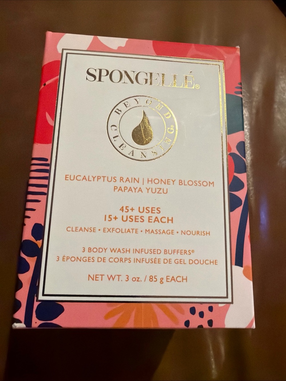 Spongelle Pink Floral Body Wash Infused Buffers